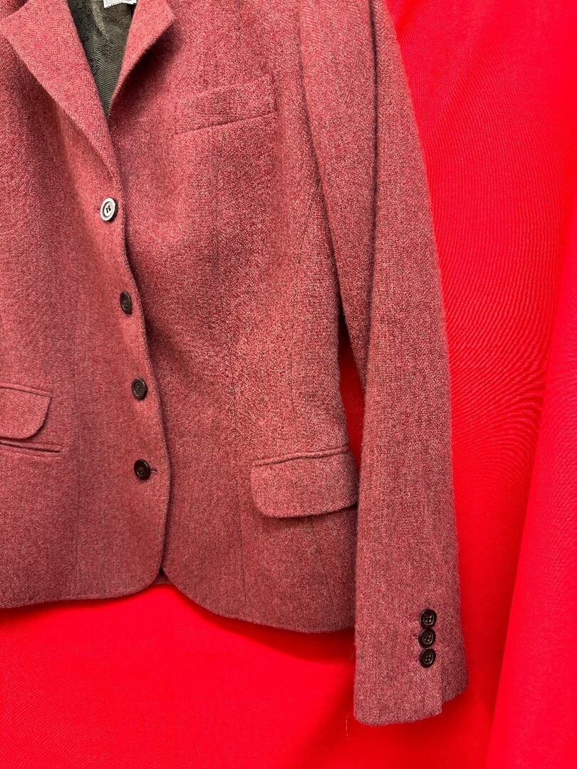 Jigsaw Ladies Smart Jacket Red Herringbone Colour Size M CG K06 eBay