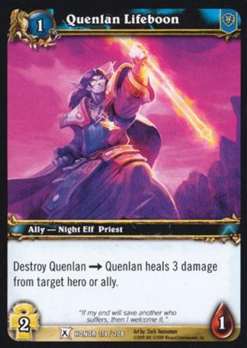 World of Warcraft TCG Quenlan Lifeboon - Fields of Honor 114/208 - Picture 2 of 2