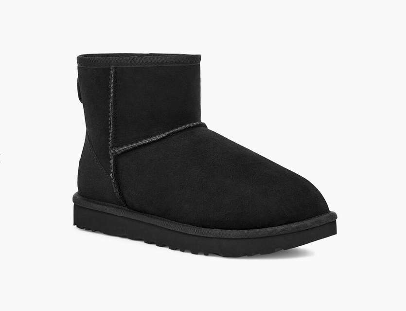 UGG Classic Mini II Womens Black Ankle Boots Size 5 New Read Description