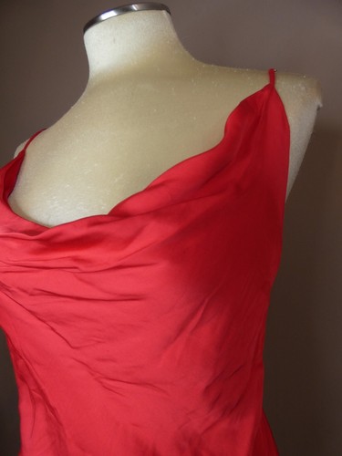 Planet Blue Life Women's M NWT Bella Cami Tank Top Red Cowl Neck Satin - Picture 3 of 9
