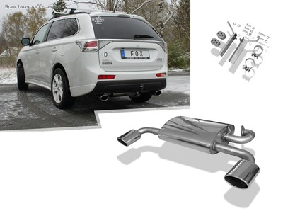  Fox Duplex Sportauspuff Mitsubishi Outlander 3 Typ CWo ab 12 je 1xOVAL