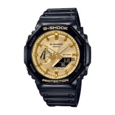 Casio G-Shock GA-2100GB-1AJF Black x Gold Carbon Case Watch New Box Paper's