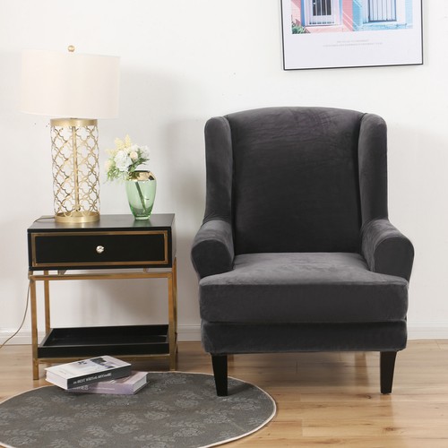 Wingback Chair Cover Stretch Wing Chair Slipcover Armchair Cover Washable Home - Picture 2 of 86