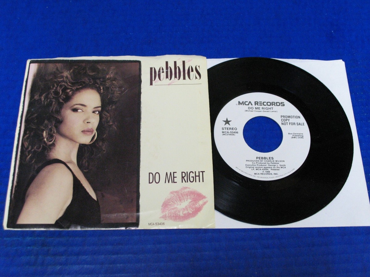 Pebbles - Do Me Right - 80s Funk Soul 45 w/PS MCA WL Promo EX