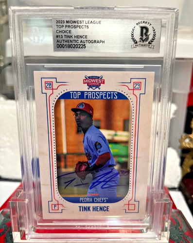 2023 Midwest League Top Prospects #13 Tink Daher Peoria Chiefs BAS COA Auto