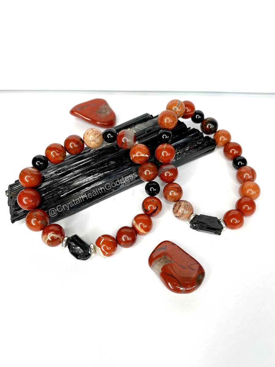 Red jasper sale and black tourmaline