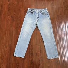 Vtg 90s Levis 501xx Denim Jeans Size 33x29 Light Wash Made In USA