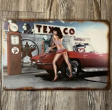 Texaco Gas Station Fill Er Up 8 x 12 Vintage Novelty Metal Sign New!