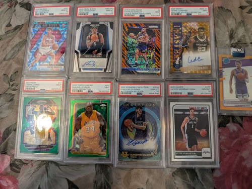 Panini NBA 9-Card Lot PSA Graded Autos Parallels Rookies Victor Wembanyama