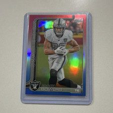 Topps Chrome 2025  Brock Bowers #178 Red,White,Blue Las Vegas Raiders Rookie NFL