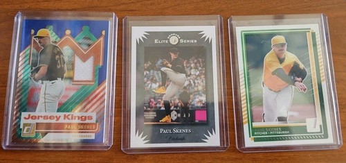 PAUL SKENES - 2025 DONRUSS - (3) CARDS - JERSEY KINGS, ELITE SERIES & CARD # 29