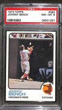 1973 Topps #380 Johnny Bench PSA 8 NM-MT 06501257 