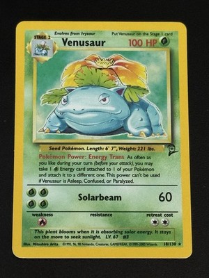 Pokemon Base Set 2 - Venusaur  18/130 - Holo Rare Card WOTC