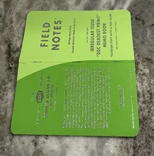 Field Notes DDC Deadest Print Single Thick Lines Foliage Memo Book DDC-054 NEW