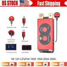 Daly Smart BMS Lifepo4 4S 12V 100A 150A 250A Common Port w/Balance+Bluetooth lot
