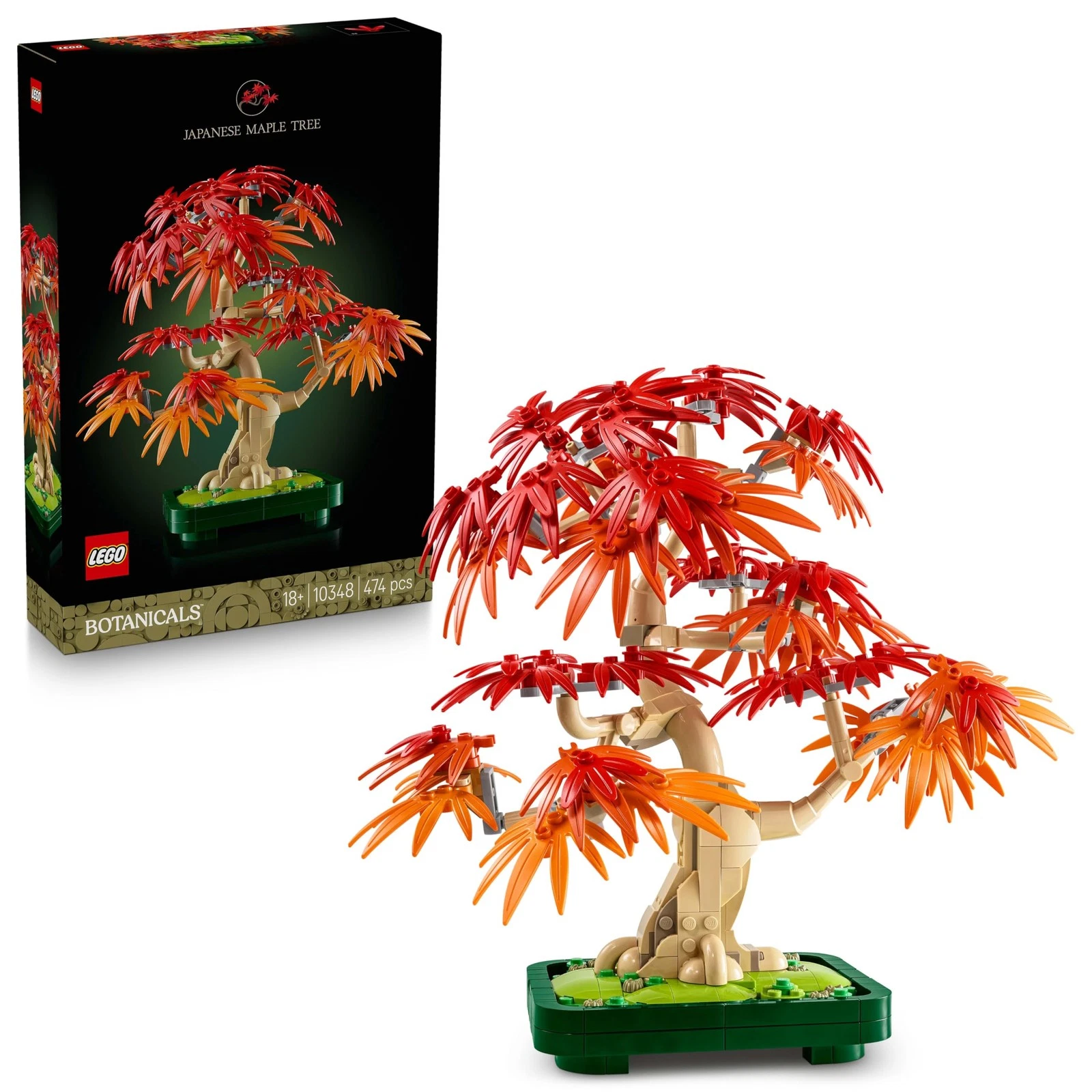 LEGO Botanicals Japanese Red Maple Bonsai Tree - Artificial Plant Building Set w