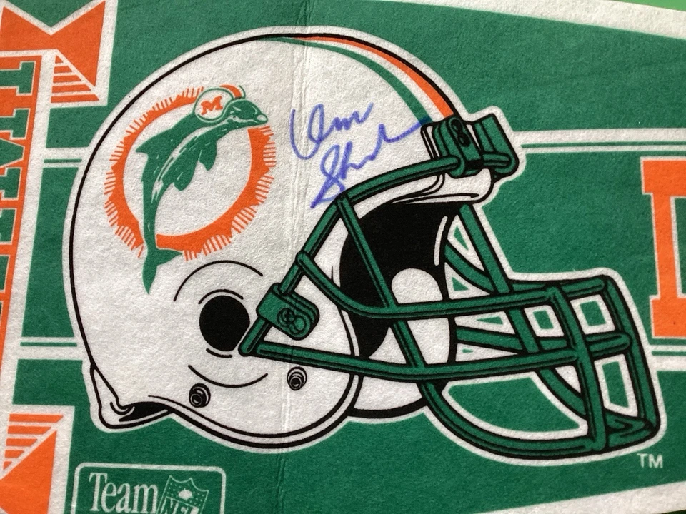 Don Shula Autographed Miami Dolphins Pennant Authenticity Certified letter. - Image 2 of 4