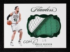 2016-17 Panini Flawless Patch Emerald 1/5 Kelly Olynyk #P-KOL Patch 3d3