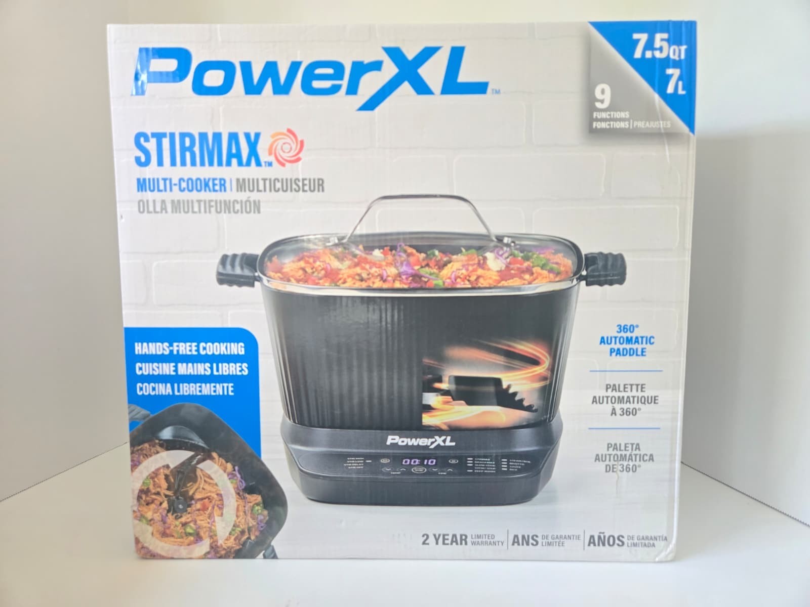 PowerXL StirMax 7.5QT Digital Multi-Cooker w/ 9 Cooking Pre-