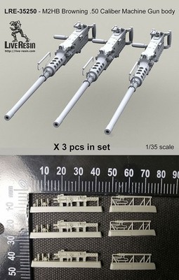 Live Resin 1/35 M2HB Browning .50 Calibre Machine Gun Body (3pcs)