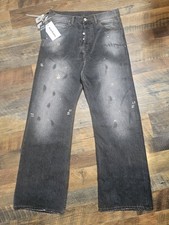 ACNE STUDIOS Distressed  Paint Splatter Black...
