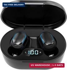 Wireless Headphones, True Wireless Earbuds with Led Display Charging Case, HD Hi