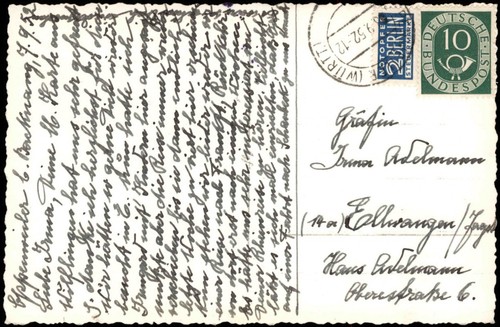 .Baden-Württemberg Kirche - Altar - Fotokarte (Württemberg) 1952 - Bild 3 von 3