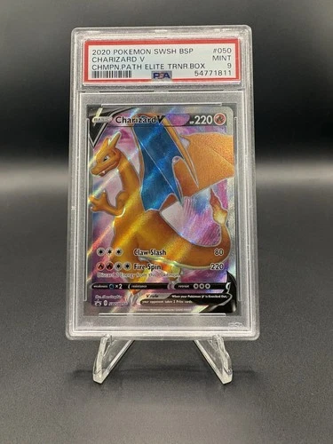 Pokemon Charizard v SWSH050 Champion's Path Promo PSA 9 MINT!