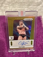 2024 PANINI PRIZM WWE THROWBACK SIGNATURES CM PUNK #TS-CMP GOLD PRIZM AUTO #d/10