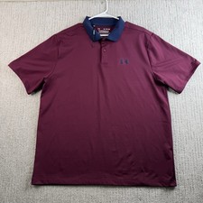 Under Armour The Performance Polo Golf Shirt Men  s Size XL Burgundy