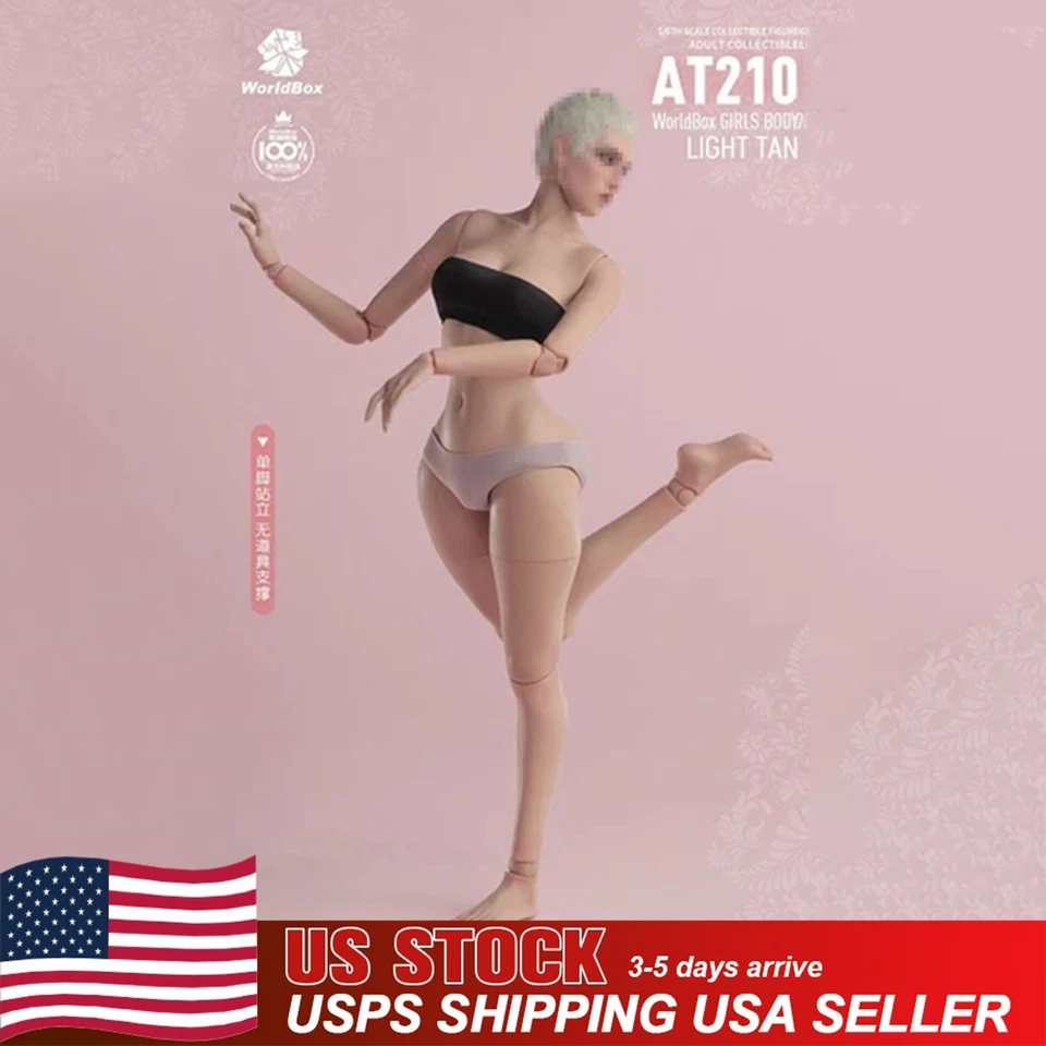 美国 Worldbox AT210 1/6 女性可动人偶身体 Suntan 可移动关节蜜蜂腰围 — 第 2/4 张图片