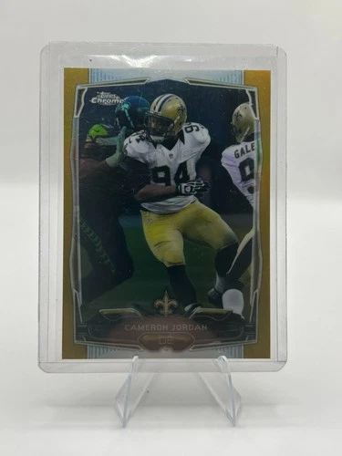 Cameron Jordan #41 Gold Refractor /50 - 2014 Topps Chrome Football - NO Saints