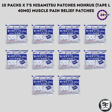10 Packs x 7's Hisamitsu Patches Mohrus Tape L 40mg Muscle Pain Relief Patches