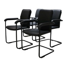 Tecta 4er-Set Stuhlgruppe D14 Leder PG I 