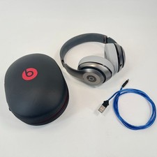 Beats By Dr Dre Studio Wireless Headphones TTitanium Color w/ Case WORKS