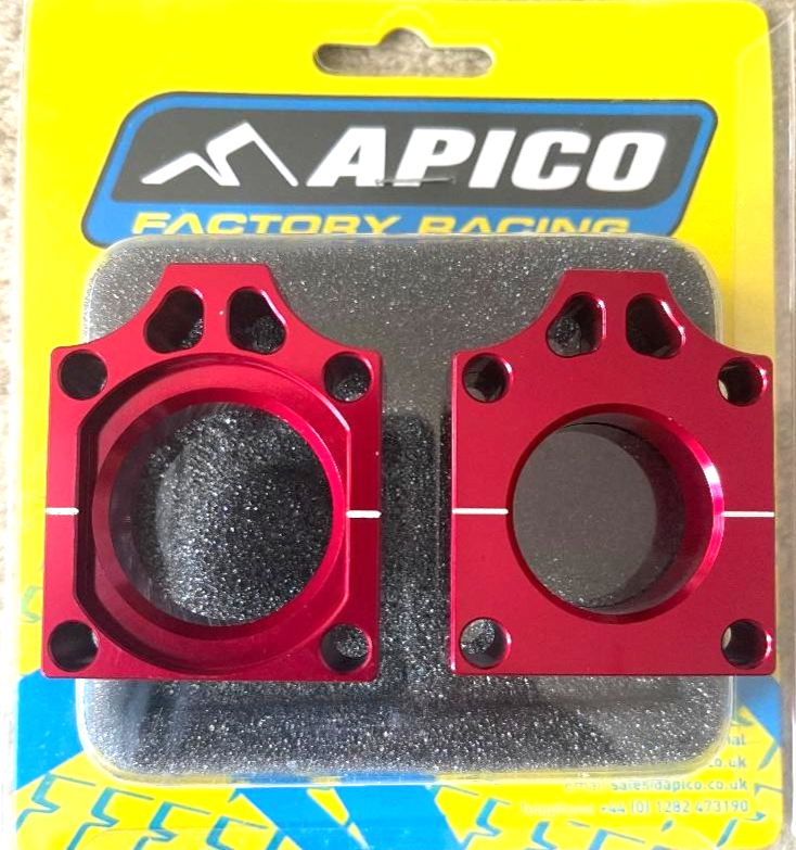 HONDA CRF 450 RL  2021-2026  APICO REAR  AXLE CHAIN  BLOCKS RED