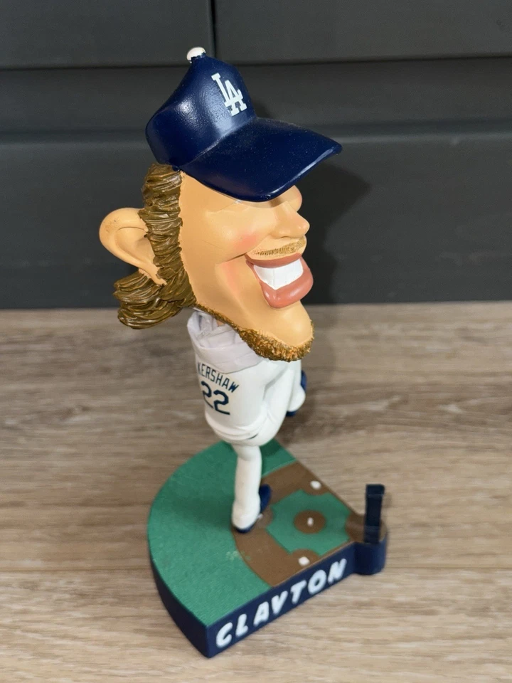 9" Legends Of Diamond CLAYTON KERSHAW Caricatura Bobblehead #369/2.017 Dodgers Foto 2 de 4