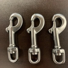 316 Stainless Steel swivel eye bolt snap hook Heavy duty  5/8" (3 Pieces) 3 1/2"