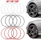 4 Aluminum Alloy Rim Edge Trim Protector Wheel Ring Tire Guard Decor 18" 19" 20"