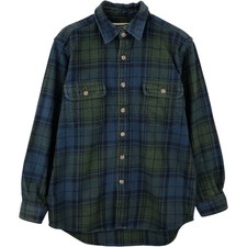 Used FIELD STREAM long-sleeved heavy flannel check shirt men's size M equivalent