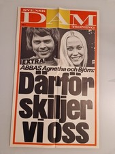 Abba / Agnetha / Frida - Very rare large poster - Sweden 1976 PROMO 32 x 54 cm