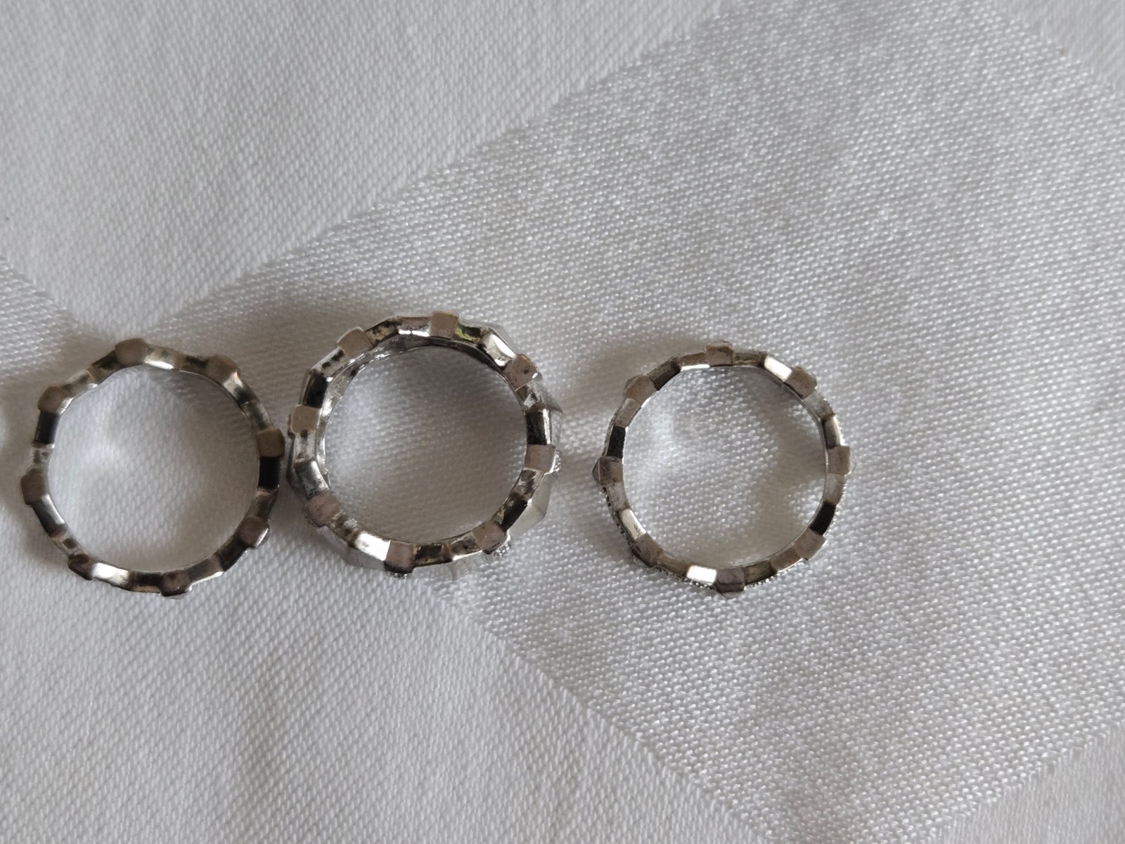 Stackable Sterling Silver Three Ring Set Ross Sim… - image 4