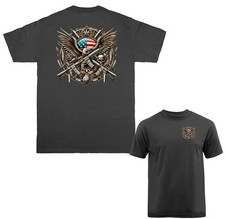 Eagle of War Military Patriotic US Flag Veteran T-shirt
