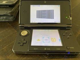 Nintendo 3DS Black Handheld Console W/Charger, Game, Case and Pikachu Stylus USA