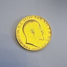 1909 Edward VII Royal Mint Full 22 carat Gold Sovereign Coin