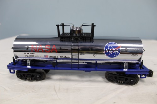 MTH Rail King 30-73212 NASA Tank Car NLAX 1969 (Chrome) - Picture 3 of 11