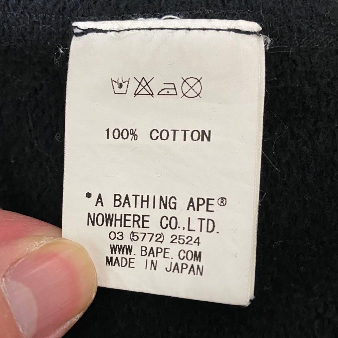 A BATHING APE BAPE GO APE Full Zip Hoody Black Size L thumbnail 5