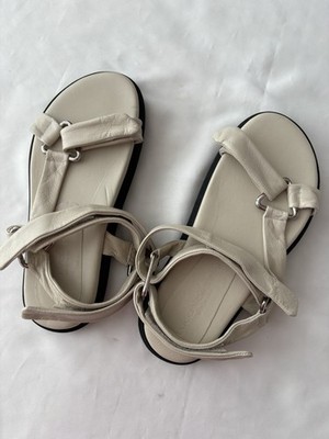 Luca Valentini Women s Ivory Leather Sandals EU 37 Strap Made in Italy