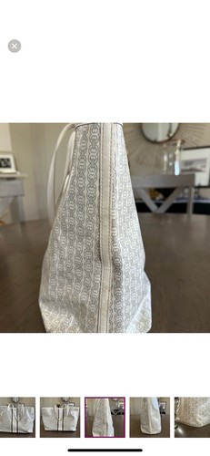 Tory Burch Cream & Navy Tote bag Xlarge - Picture 4 of 13