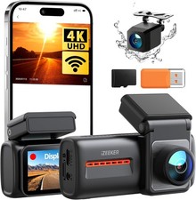 iD440 Front and Rear Dash Cam, 4K Front, 1080P Rear, WiFi 6 | 32GB card included
